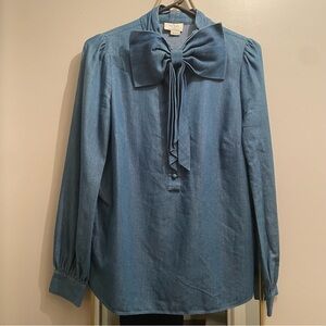 Kate spade blue denim blouse